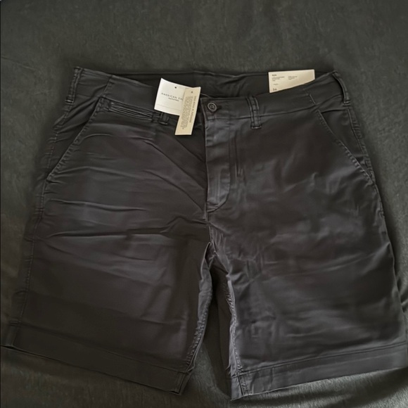 American Eagle Outfitters Black Flat Front Shorts - Picture 1 of 3